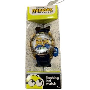 Illumination MINIONS Watch Flashing LCD The Rise Of Gru Round Face New